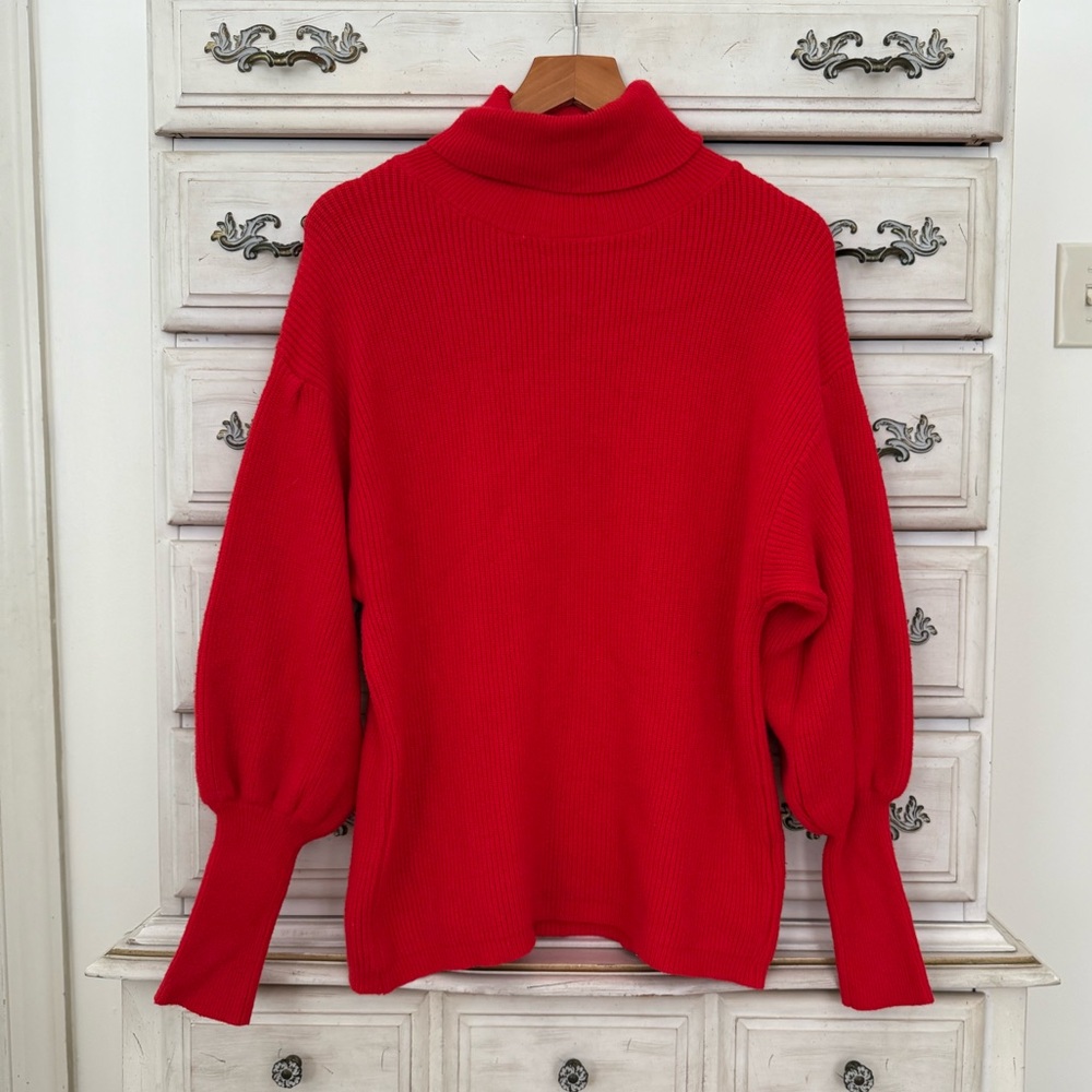 Vici Red Turtleneck Sweater - Picture 2 of 6